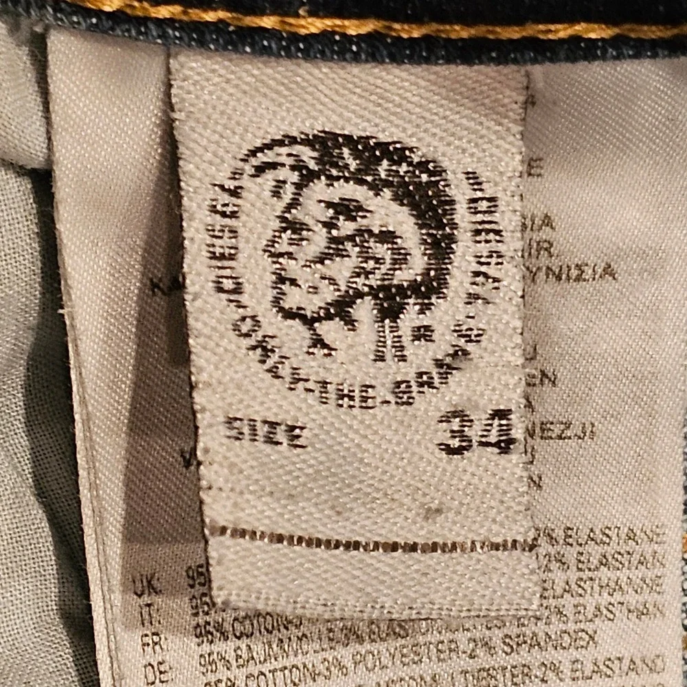 Diesel Zatiny Bootcut Jeans Mens W34 L32 Blue Medium Wash Stretch 09A80‎